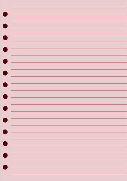 Vector blank paper sheet for notebook