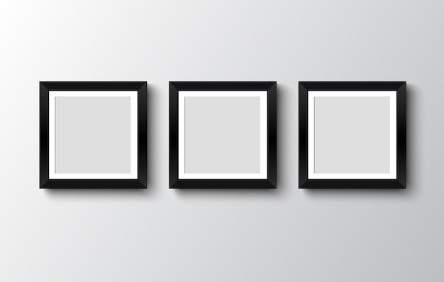 Blank photo frame on the wallvector illustration