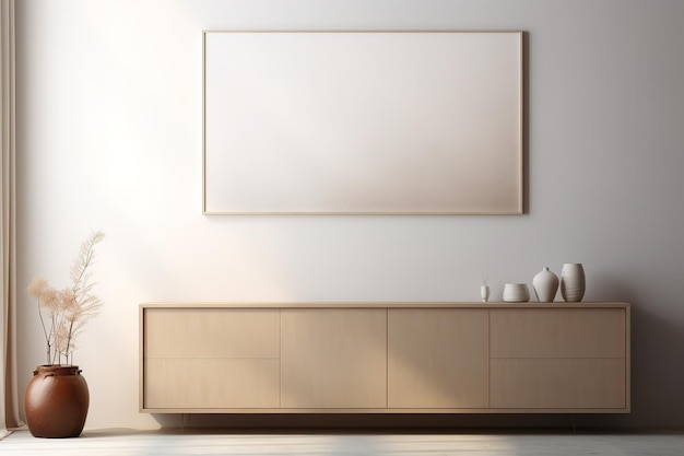 Blank picture frame 3d render