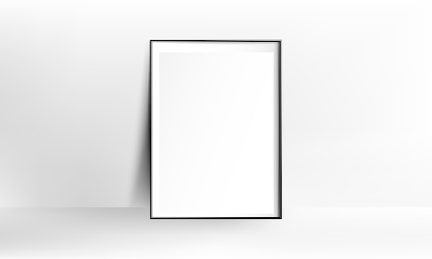 Blank poster frame realistic mockup