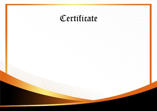 blank space certificate design for award