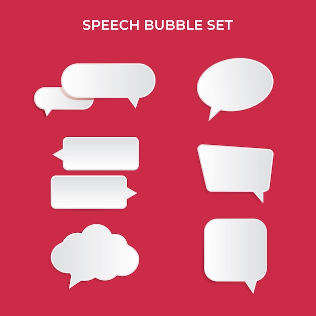 Blank Speech bubble set collection  