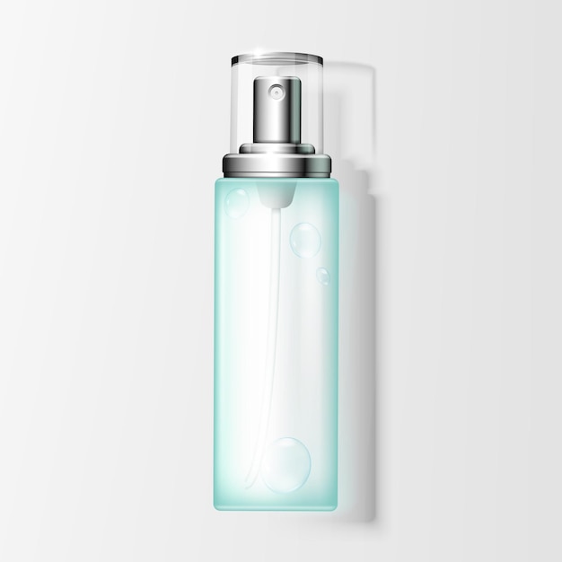 Vector blank spray bottle with liquid