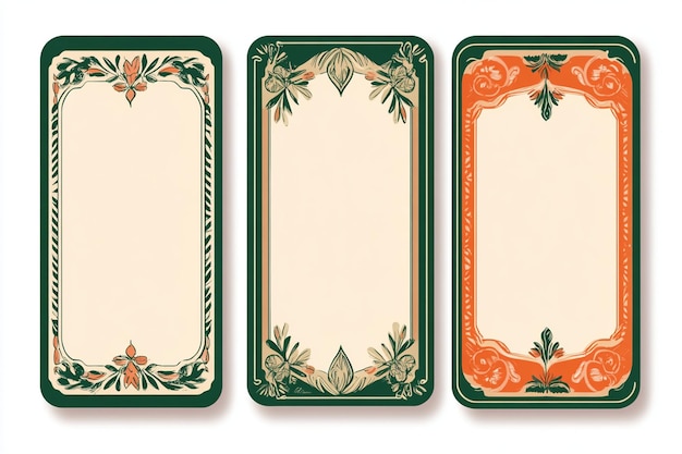 Blank Tarot Cards Set Decorative