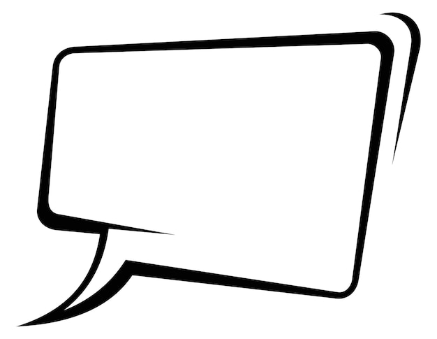 Blank text message template Comic speech bubble