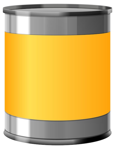 Blank Tin Can Template for Label Design