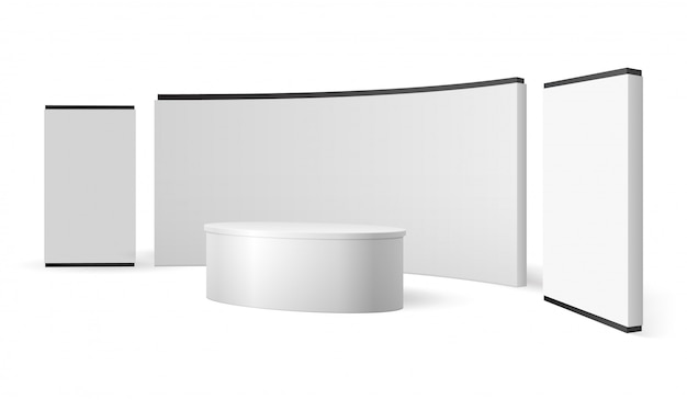 Blank trade show booth promotional display