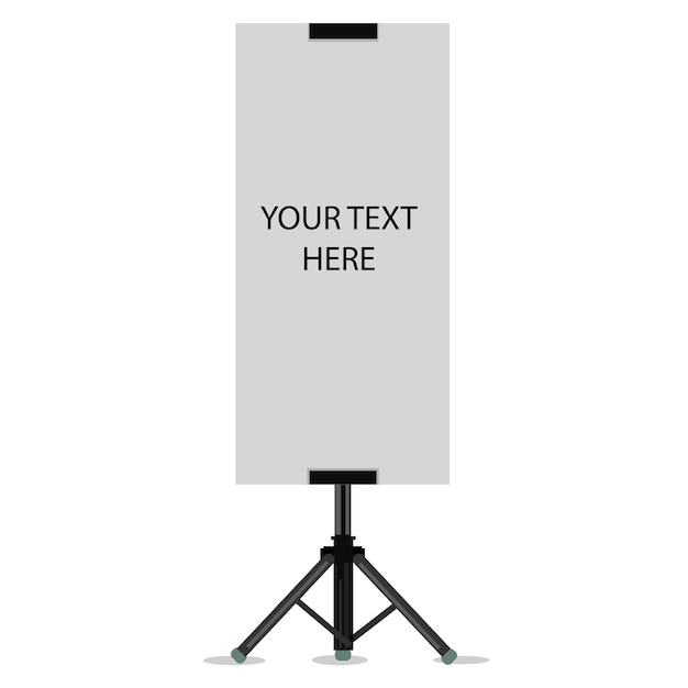 blank tripod banner vector illustration