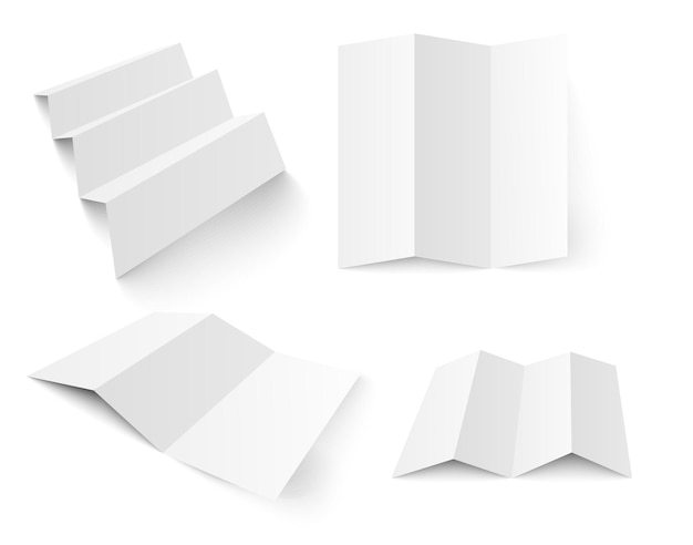 Blank white booklet vector template