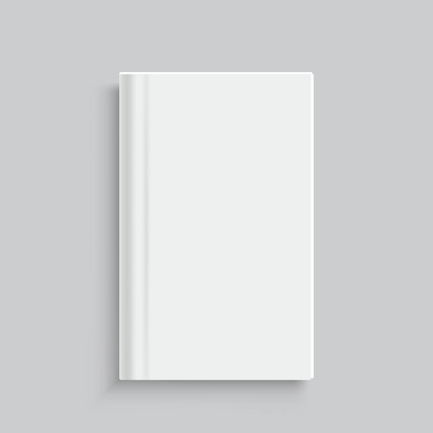 Vector blank white brochure template with soft shadows