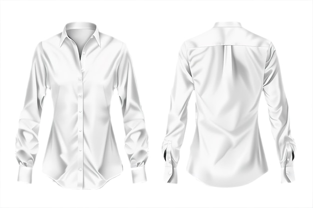 Vector blank white classic shirt mockup front view gray background 3d rendering