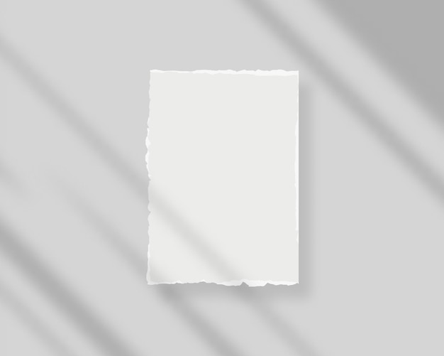 Blank white paper with shadow overlay Blank white sheet of paper mockup Mockup vector isolated Template design Realistic vector illustration