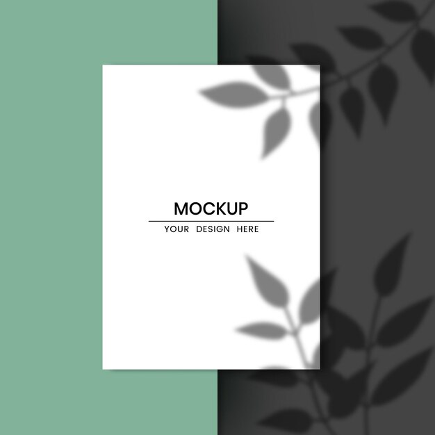 Vector blank white paper with shadow overlay effect