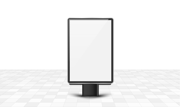 Blank white poster billboard for advertising vector design.