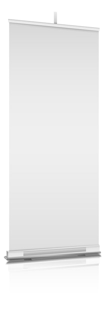 Blank white presentation board mockup Realistic panel isolated on white background