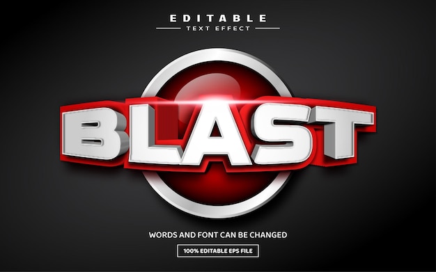 Blast 3D editable text effect template