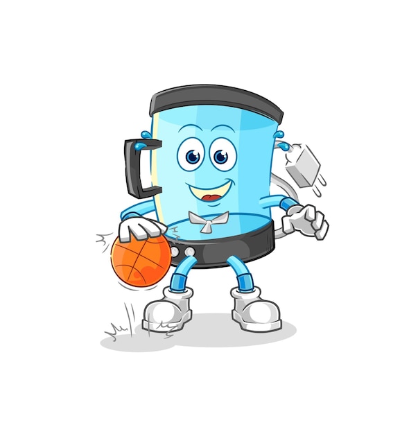 Vector blender dribble basketball character cartoon mascot vector