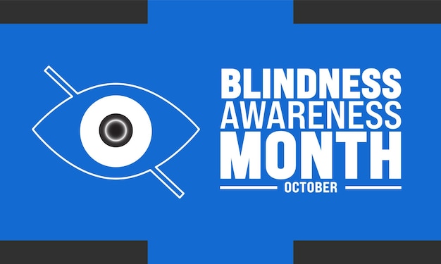 Vector blindness awareness month design template good for celebrations ribbon design template for banner