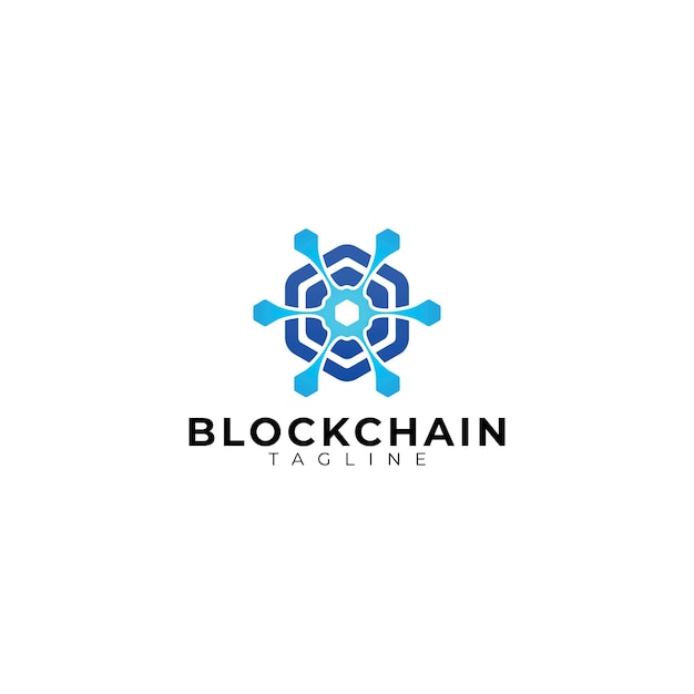 Block chain technology logo icon vector isolated