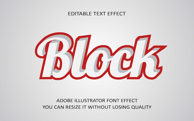 Block Editable text Effect