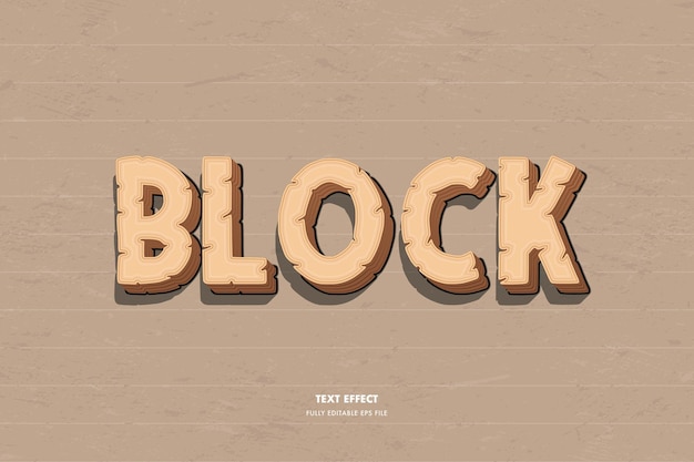 Block Text Effect