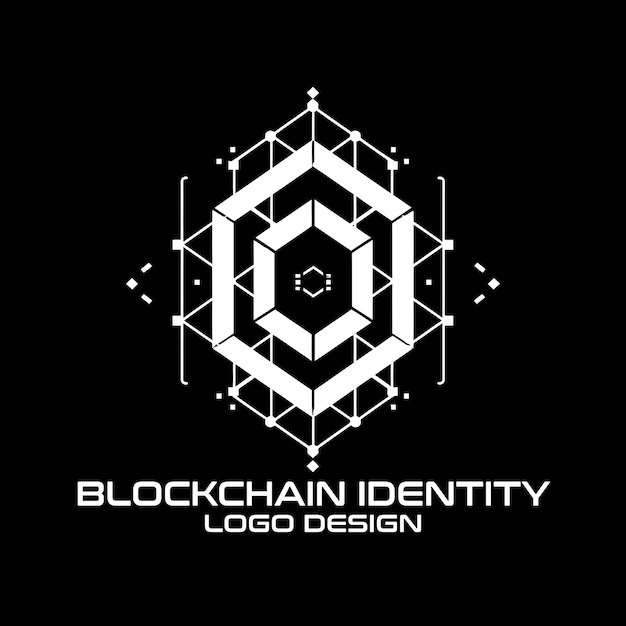 Blockchain Identity Vector Logo Design