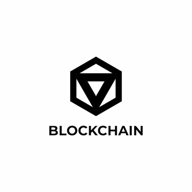 Blockchain Logo Template Technology Vector Design Cryptocurrency Illustration Outstanding profess