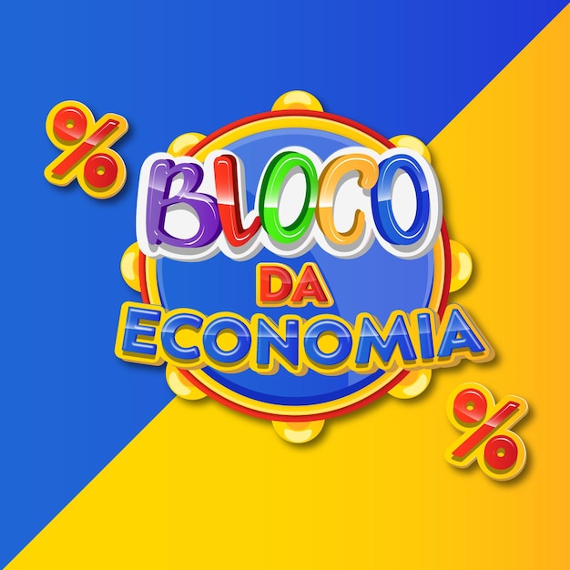 Bloco da economia brazilian party carnaval Vector