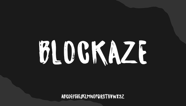 Blokaze a strong typeface uppercase alphabet vector font