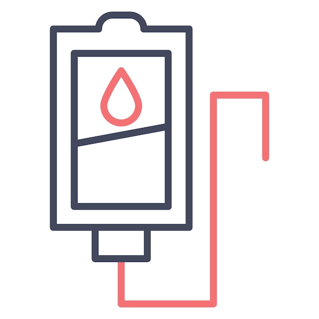 Blood Bag Vector Illustration Style