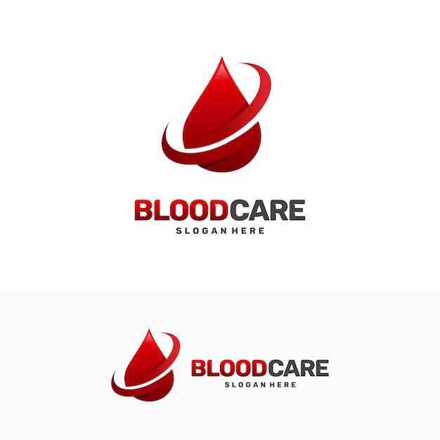 Blood Care logo designs concept vector, Blood Shield logo designs template, symbol, icon