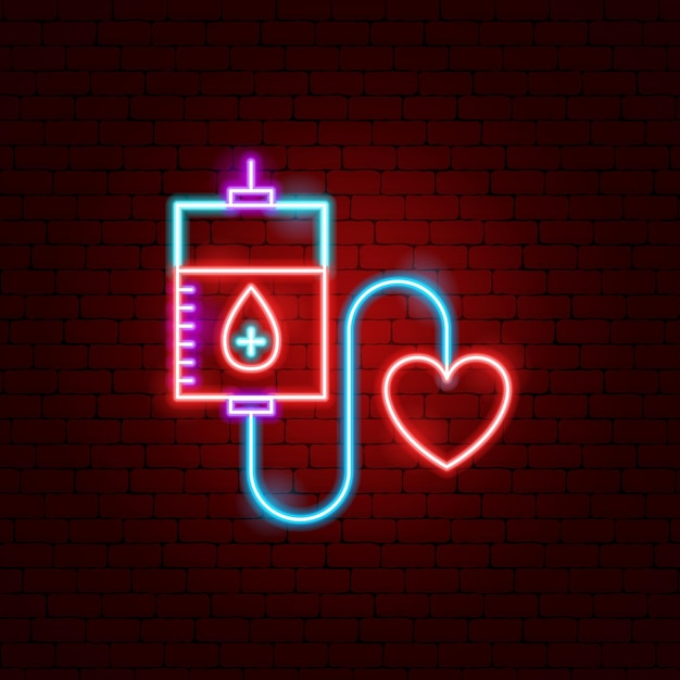 Blood Donation Neon Sign