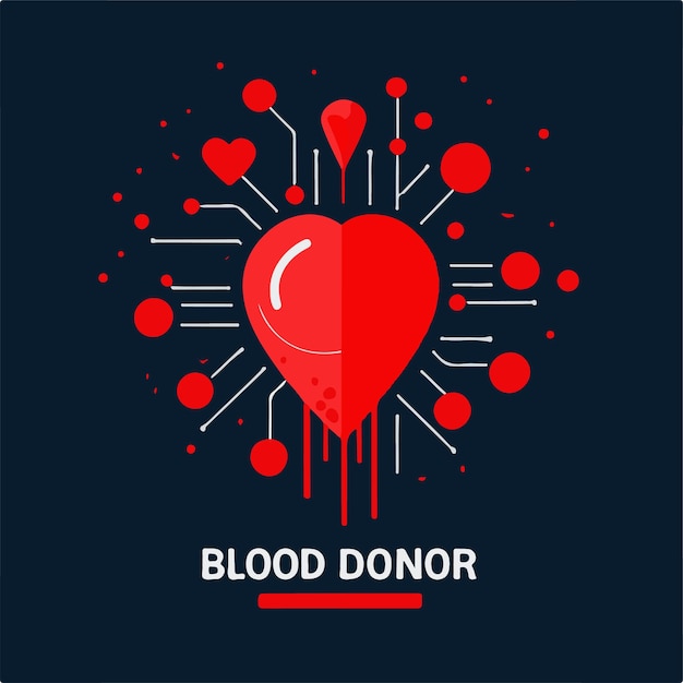 Vector blood donation saving lives