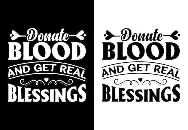 Blood donation typography quote lettering