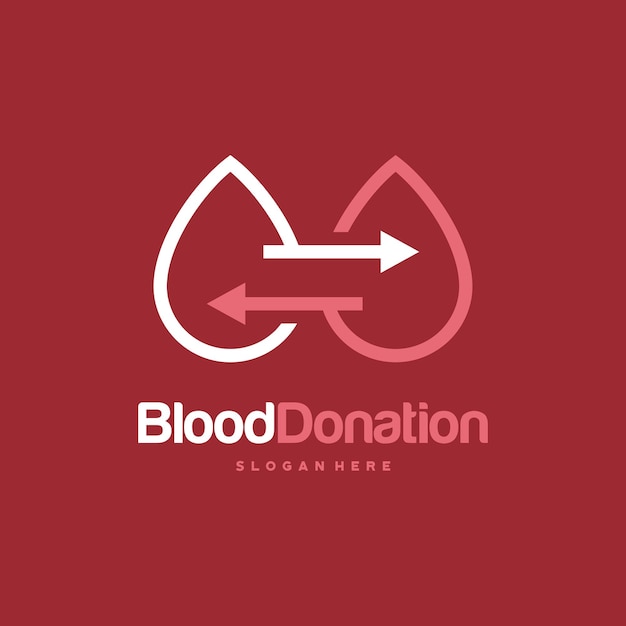 Blood Donor logo designs Concept, Blood Transfusion logo template