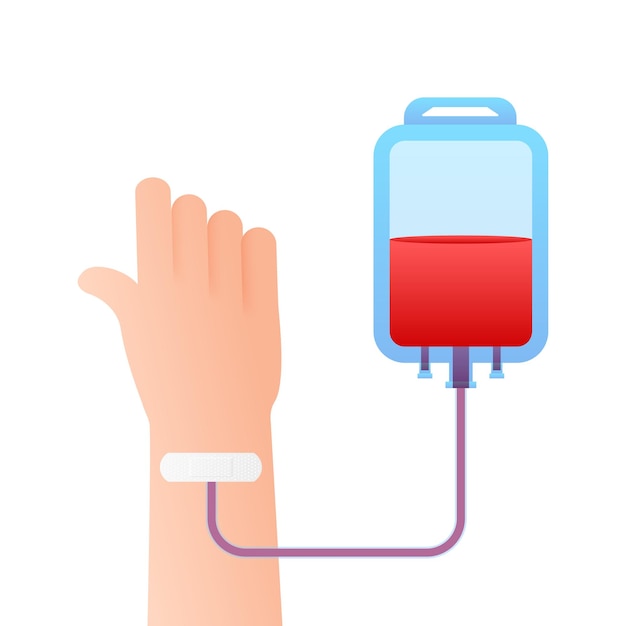 Blood donors Donating Blood Vector stock illustration