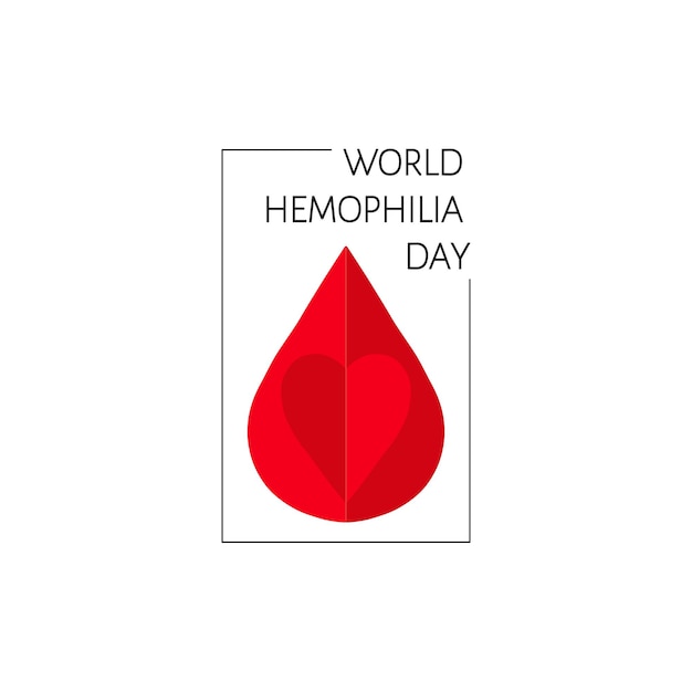 Blood drop with earth for World Hemophilia Day. Blood donor day concept.