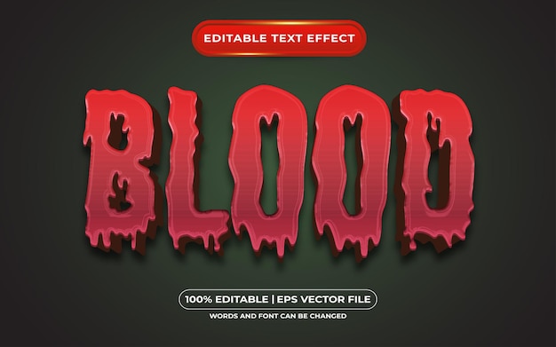 Blood editable text style effect suitable for halloween event theme