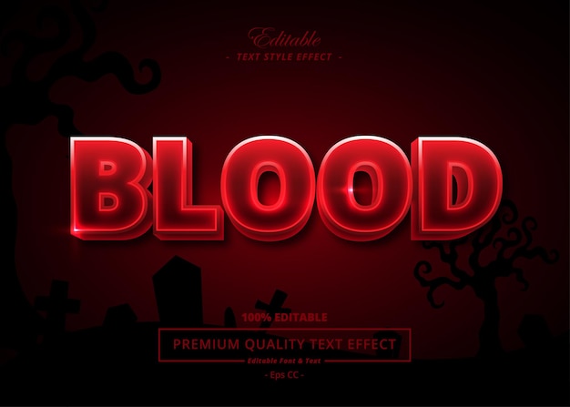 BLOOD EDITABLE VECTOR TEXT EFFECT