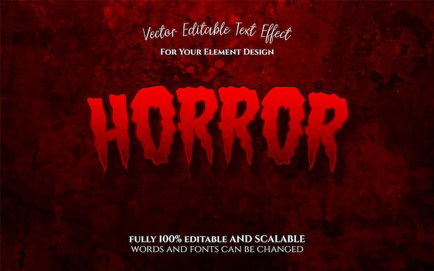 Blood horror halloween text effect, editable scary and red text style