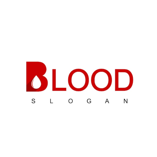 Blood Logo With Letter B Symbol