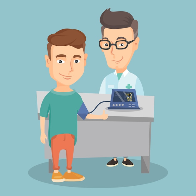 Vector blood pressure measurement vector illustration.