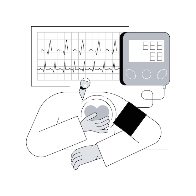 Blood pressure screening abstract concept vector illustration