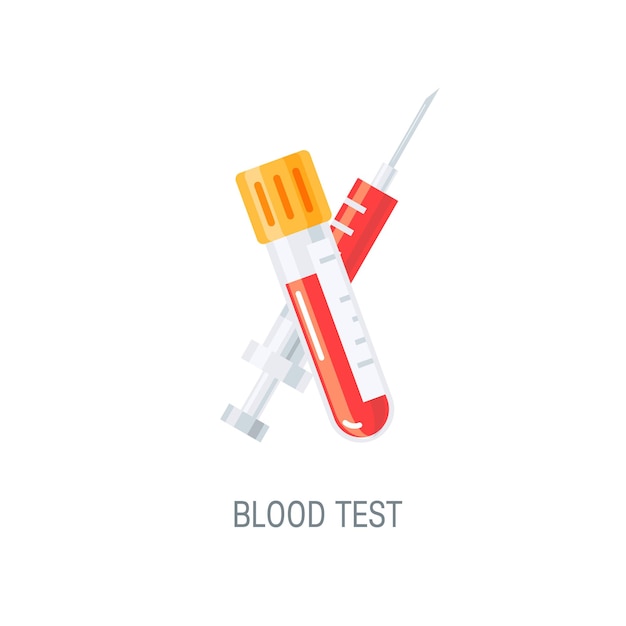 Blood test concept medical icon