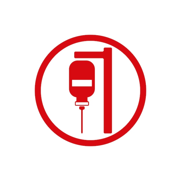 Blood transfusion vector icon isolated.