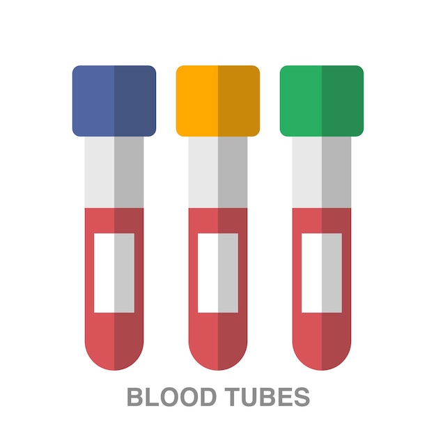 Blood tubes illustration on transparent background