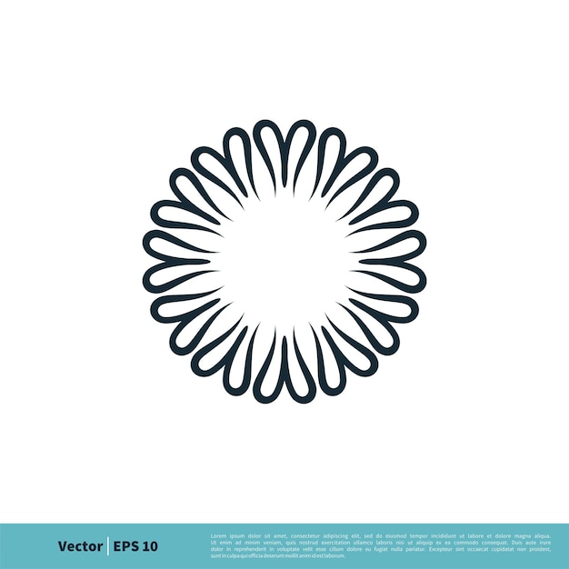 Blossom Flower Ornamental Decoration Icon Vector Logo Template Illustration Design Vector EPS 10