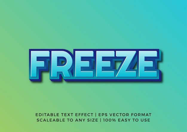 Blue 3D Ice Text Effect