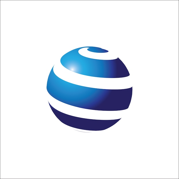 blue 3d sphere logo