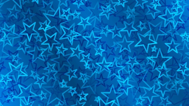 Blue abstract background of small stars